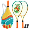 thumbnail image 1 of Juego de raquetas de tenis AboveGenius Kids de 21 pulgadas para niños de 4 a 6 años con bolsa, 1 of 9