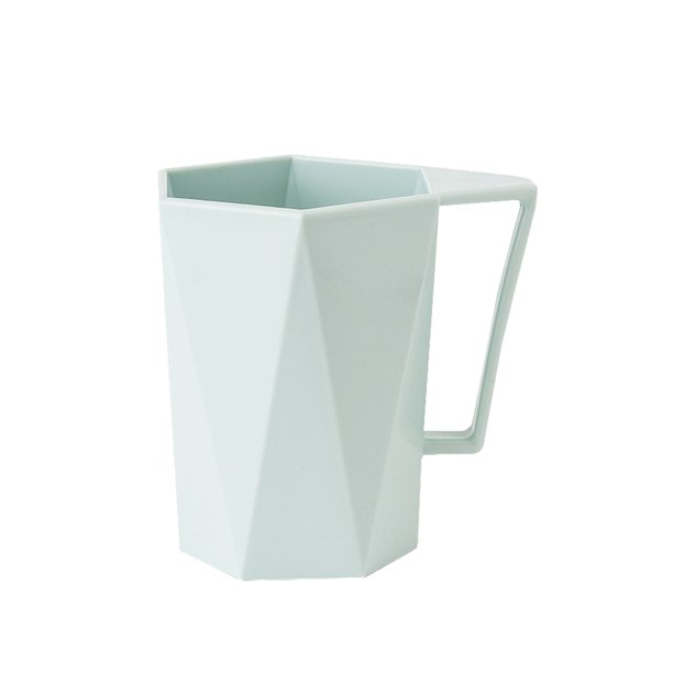Taza de cepillado con asa de viaje geométrica para el hogar de 4 piezas - Verde menta Adepaton CPB-DE-WX534-1
