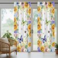 thumbnail image 5 of Outdoor Curtains for Patio Waterproof, Spring Floral Outdoor Privacy Panels Grommet, Hydrangea Sunflowers Butterflies Watercolor Blackout Outside Curtains for Porch/Cabana 54"x108", 2 Panels, 5 of 8