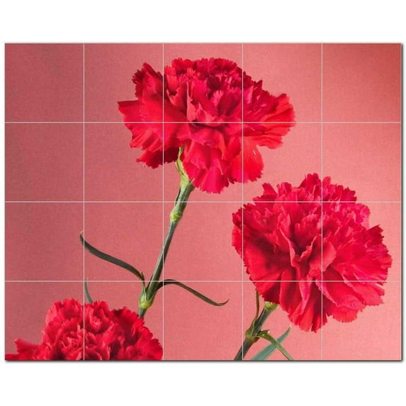 Flower Picture Ceramic Tile Mural Kitchen Backsplash Bathroom Shower, 404946-S54