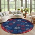 Red Firework Recipes Independence Day Firework Area Rug 6', Modern Red Blue White Fireworks ...
