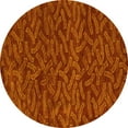 thumbnail image 1 of Ahgly Company Machine Washable Indoor Round Abstract Yellow Modern Area Rugs, 3' Round, 1 of 4