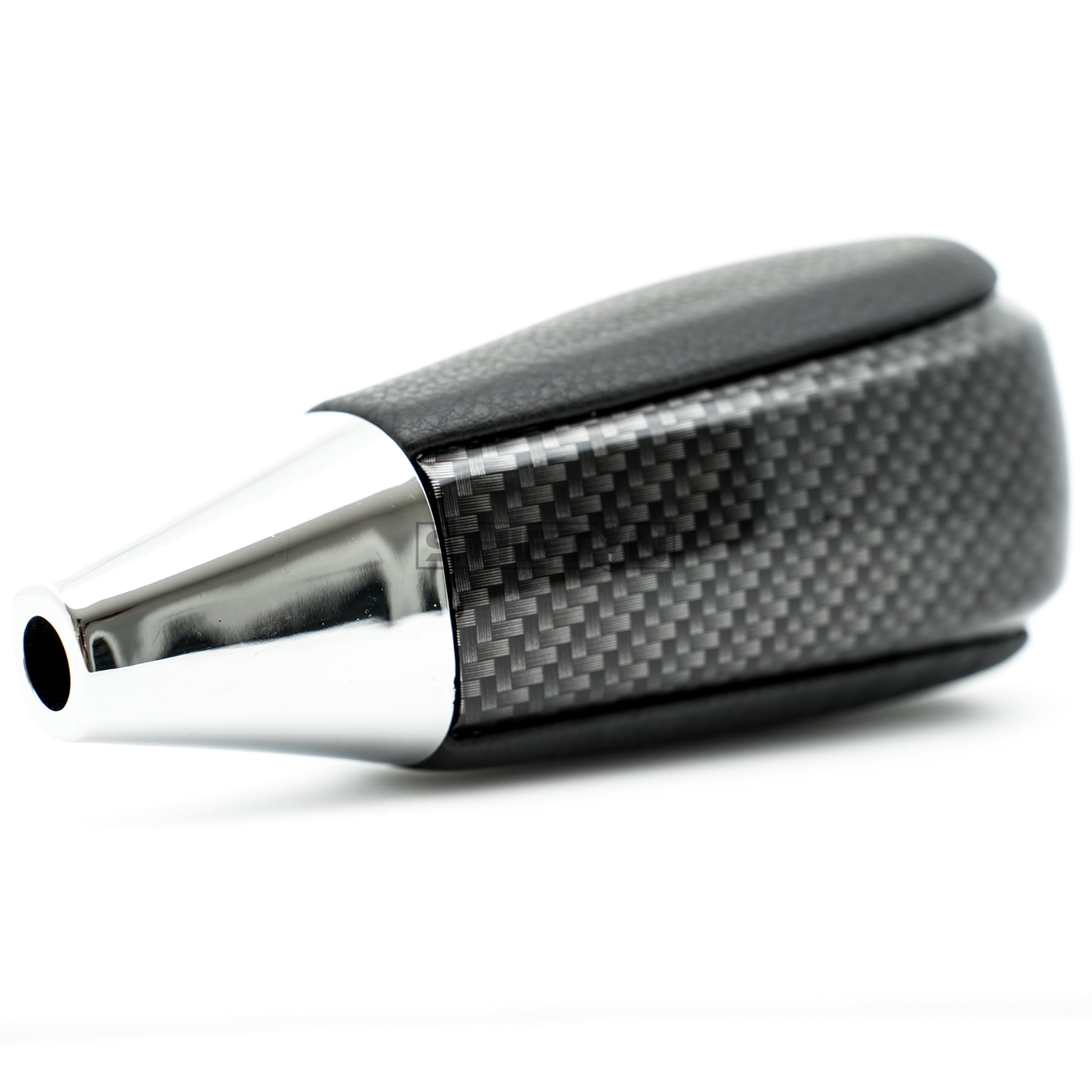 SHIFTIN Leather and Carbon Fiber Gear Shift Knob for Toyota Land Cruiser 4Runner Sequoia Tundra and Lexus (Black Leather / Carbon Fiber Pattern)