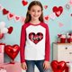 thumbnail image 4 of Camiseta de Manga Larga con Cuello Redondo de Impresión para Niños para Niñas Y Niños, Cuello Redondo Casual, 4 of 6