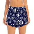 thumbnail image 2 of Salouo Snowflakes2 Print Women's 2 in 1 Running Shorts Double-Layer Shorts Athletic Workout Gym Yoga Shorts Running Shorts for Women-XX-Large, 2 of 7
