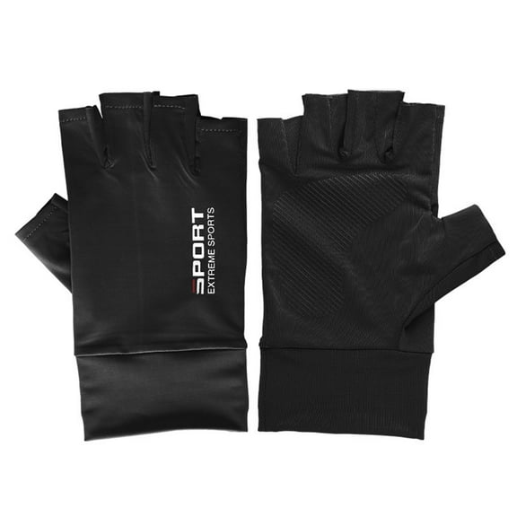 Protective Gloves Type B Half Finger Black, Fingerless Gloves Non, Home and Kitchen, 1 Pair of Gloves, By Meiiso