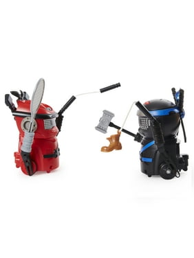 Ninja Bots 2-Pack, Hilarious Battling Robots (Red/Black) with 6 Weapons and Over 100 Sounds and Movements