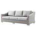thumbnail image 1 of Lounge Sofa, Rattan, Wicker, Grey Gray, Modern Contemporary Urban Design, Outdoor Patio Balcony Cafe Bistro Garden Furniture Hotel Hospitality, 1 of 8