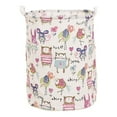 thumbnail image 2 of Xaoshaoyi Large Laundry Basket, Foldable Storage Bin, Freestanding Laundry Hamper with Handles for Girls Nursery Bedroom, Dirty Clothes Laundry Basket, Baby Shower Gifts(Floral Paris Towel), 2 of 8