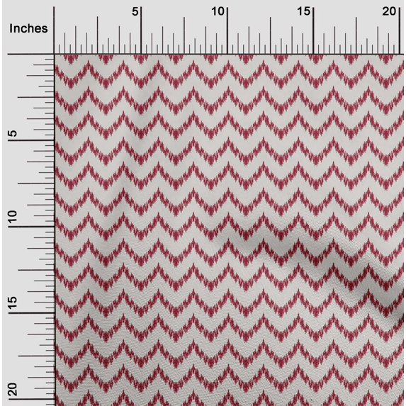 oneOone Viscose Chiffon Fabric Chevron Ikat Print Sewing Fabric BTY 42 Inch Wide