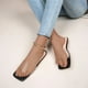 thumbnail image 1 of Moda de punta cuadrada y cómodas sandalias de moda de una palabra con cadena de gran tamaño Wmkox8yii hj789, 1 of 6