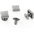 thumbnail image 5 of PinesC 20PCS Silver Metal Flat Head Purse Feet Screw Back Rivets Stud Feet Screw Back Rivet DIY Leather Craft Cap Rivets Cap Rivets for Purse Hardware Fabric DIY Leather Craft Silver, 5 of 5