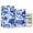 Blue Floral Pattern, variant on Set of 2 Flameless Candles Lights with Remote Control Flickering LED Candles Electric Candles for Home Decor Parties Valentine's Day Symbol Pattern