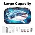 thumbnail image 3 of Shark Cord Organizer Travel Bag with Waterproof Oxford Fabric, Cable Storage Organizer Case for Electronic Devices, Small Parts Storage Box - 5.9x9.44x3.14 in, 3 of 6