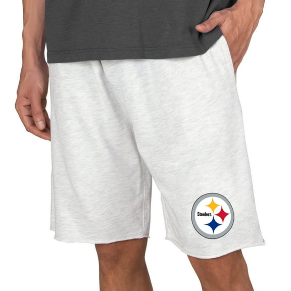 Men's Concepts Sport Oatmeal Pittsburgh Steelers Mainstream Terry Shorts