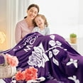 thumbnail image 4 of Gift Blanket, Gifts for Mom, Mom Blanket for Mother''s Day, Super Soft Flannel Throw, Cozy Throws for Birthday Christmas, Couch Bed Plush Blankets for Women from Daughter Son, 50x60, Purple, 4 of 7