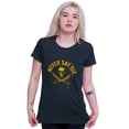 thumbnail image 3 of Never Say Die Pirate Skull Sword Womens Fitted Plus Size Graphic Tee Brisco Brands 2X, 3 of 5