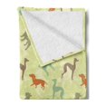 thumbnail image 2 of Dog Lover Soft Flannel Fleece Blanket, French Bulldog Greyhound Poodle Terrier Silhouette Pure Breed Animals Canine Type, Cozy Plush for Indoor and Outdoor Use, 50" x 70", Multicolor, by Ambesonne, 2 of 5