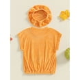 thumbnail image 3 of FEORJGP Toddler Boys Girls Halloween Cosplay Costume 0 3M 6M 12M 18M 24M Infant Baby Sleeveless Vests Pumpkin Crew Neck Tank Tops with Hat Kids Littlese Comfy Fun Role Play Outfits for Party, 3 of 7