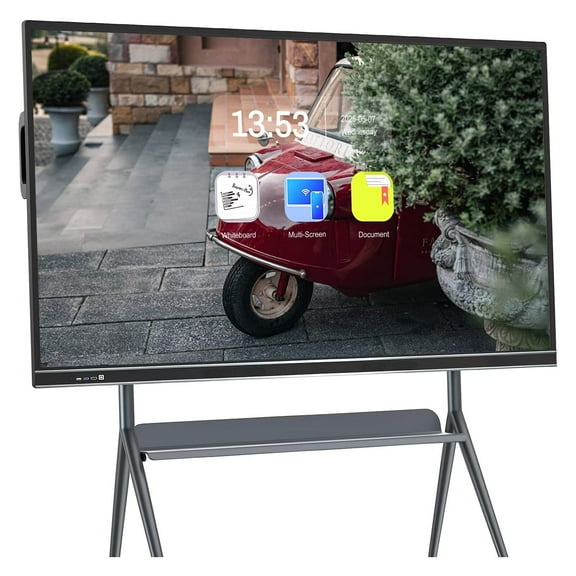 Interactive Smart Board 75 Inch, Revolutionize Your Space! Touch Screen All-in-One Computer Interactive Whiteboard with Dual System & Cloud Sharing For Education & Office