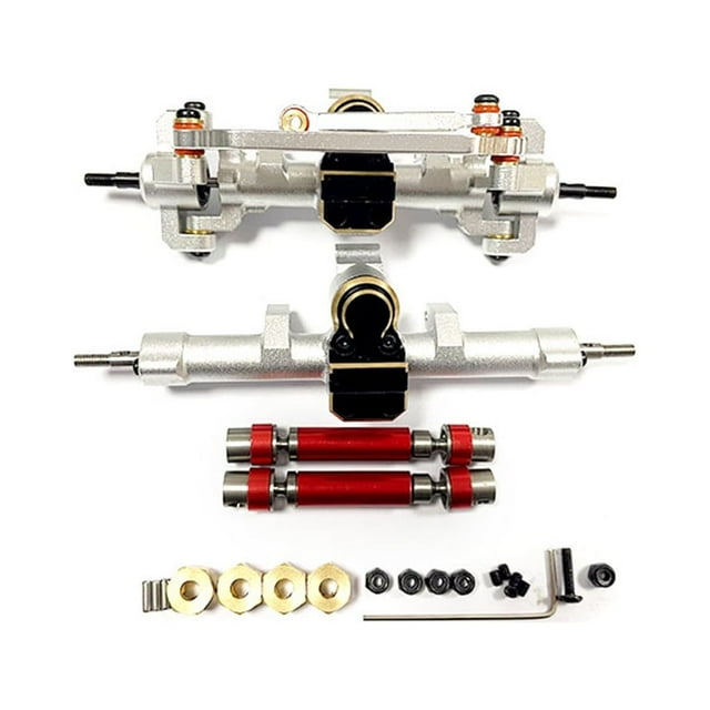 Xingzhi Alloy Front Rear Axle Driving Shaft For 1/24 RGT FTX ECX Barrage Enhanced All-metal Worm Gear Axle For 1/24 RGT FTX ECX Silver 1Set