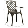 thumbnail image 2 of vidaXL Patio Chairs Patio Furniture for Garden Porch Backyard Cast Aluminum, 2 of 7