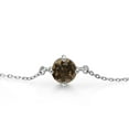 thumbnail image 2 of Gem Stone King 925 Sterling Silver Brown Smoky Quartz Solitaire Bracelet for Women (0.80 Cttw, Round Cut 6MM), 2 of 3