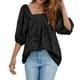 thumbnail image 2 of Blusa de Mujer Sonducket de manga corta holgada ropa de verano Negro L, 2 of 6