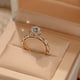 thumbnail image 2 of Anillo de moissanita de plata esterlina s925 con forma de corazón y forma de rosa con forma de flor, anillo redondo con seis garras para boda, 2 of 5