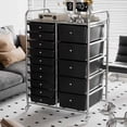 thumbnail image 4 of Cajón móvil multicapa negro con ruedas, sala de estar, aperitivos de plástico, estante para decoración de uñas, carrito, muebles para el hogar, 4 of 4