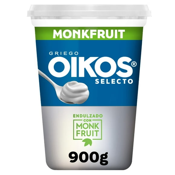 Yoghurt griego Oikos sabor natural monkfruit con 11 g de proteína 900 g