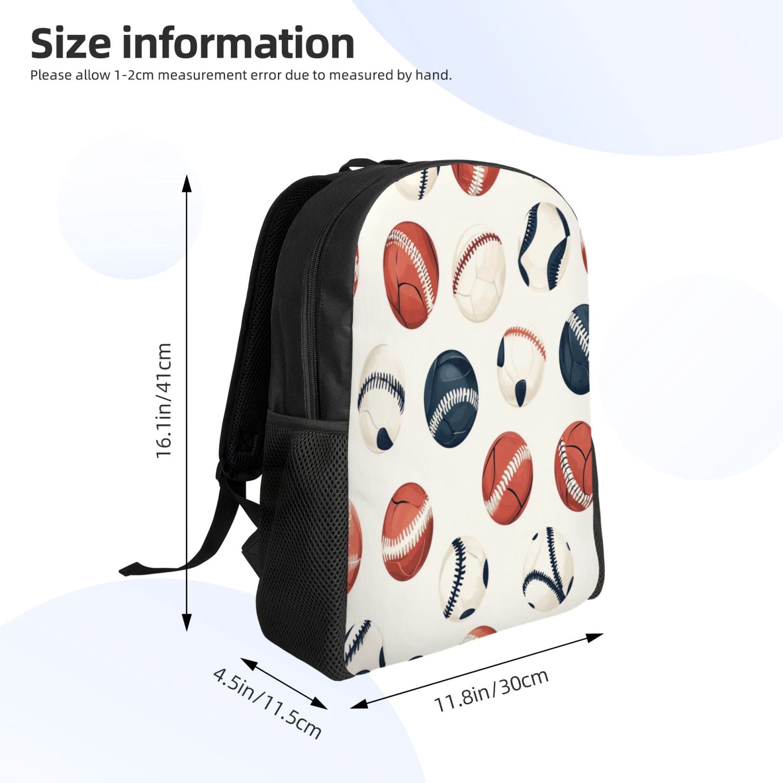 Baseball Backpack Double Shoulder Backpack Durable, Spacious, Ergonomic Design for Travel, Work & Outdoor Use