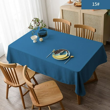 

Yipa Rectangular Square Tablecloth Solid Color Waterproof Stain and Wrinkle Resistant Washable Fabric Table Cover for Dining Room Party Outdoor Picnic (Royal Blue 55 x 55 )