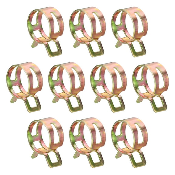 Uxcell 10pcs Spring Band Type Hose Clamps 17mm Silicone Vacuum Pipe Clip, Colorful