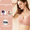 thumbnail image 5 of Nursing Bras for Breastfeeding, Seamless Ultra Comfort Maternity Bra, Natural Shape, Pregnancy Sleep Bralette, 5 of 11