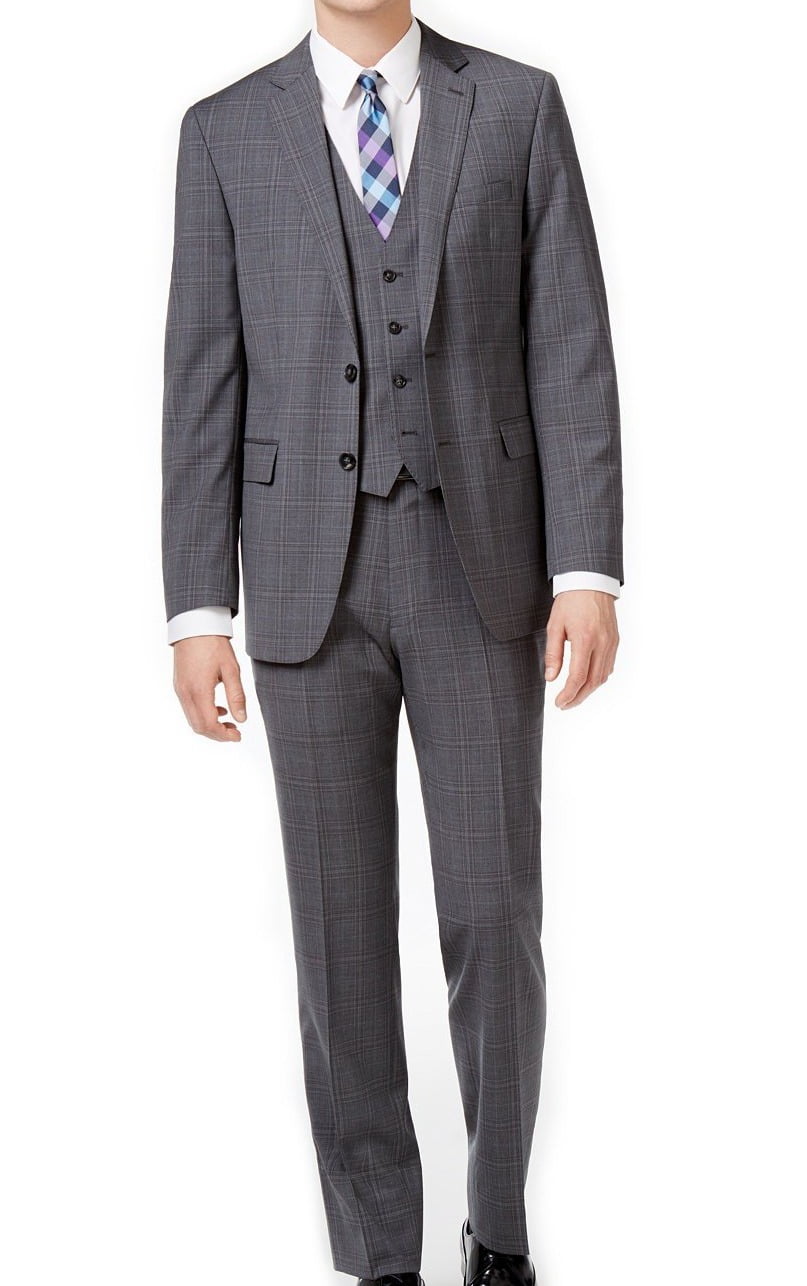 calvin klein grey suit pants
