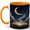 Orange, variant on Celestial Open Book 11oz Ceramic Mug, Moon and Stars Coffee Cup