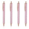 thumbnail image 1 of Bolígrafo metálico rosa con incrustaciones de pedrería HaiFafafaing, juego de 4 piezas, 1 of 7