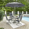 thumbnail image 1 of Homestyles Captiva Aluminum 6 Piece Outdoor Dining Set in Gray, 1 of 12