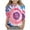 Purple, variant on JTSRKL Bleached T-Shirts for Kids Girls Cute 3/4 Length Sleeve Tie Dye Gradient Color Print Basic Crewneck Pullover Tops Loose Fit Casual Tunic Blouse Navy 5-6 Years