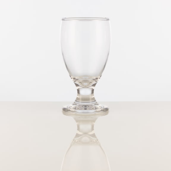 Burns Glass Crystal Clear Stemmed Banquet Goblet 10.5 oz, Water, Juice, Milk, Beer (Set of 4)