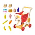 thumbnail image 1 of Siruishop Chariot de Courses Interactif pour Enfants avec 15 Pcs Nourriture de Jeu Rouge, 1 of 8