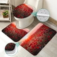 thumbnail image 3 of 4 Pcs Sunflowers Shower Curtain Sets with Rugs for Bathroom Decor,Summer Bathroom Shower Curtain Sets,Orange Yellow Bathroom Sets with Shower Curtain and Rugs, 3 of 7