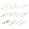 thumbnail image 4 of Minkissy 17Pcs Metal Hair Barrettes Golden Geometric Rhombus Design For Appointments And Daily Life, 4 of 6