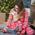 thumbnail image 6 of Gyratedream Elk Striped Christmas Matching Family Pajamas Sets Long Sleeve Pullover Pants PJs Loungewear, 6 of 7