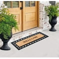 thumbnail image 6 of A1HC Natural Coir & Rubber 18"x48" Paisley Door Mat, Thick Durable, Heavy-Duty, Low-Profile, Long-Lasting Front Door Welcome Mat, Black, 6 of 7