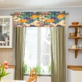 thumbnail image 3 of Yayeee Kitchen Valance Rod Pocket 54" x 18" Living Room Window Curtain, Beige Floral Wave, 3 of 6