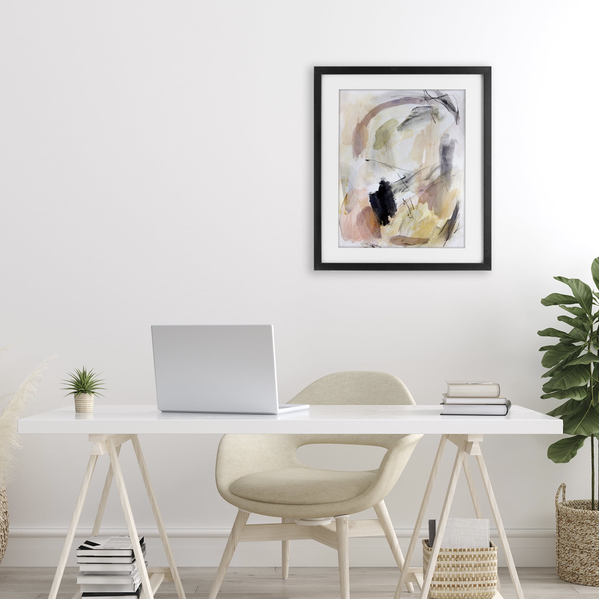 Stupell Industries Chaotic Sketches Paint Strokes Black Framed Print Under Glass, design by Hope Bainbridge