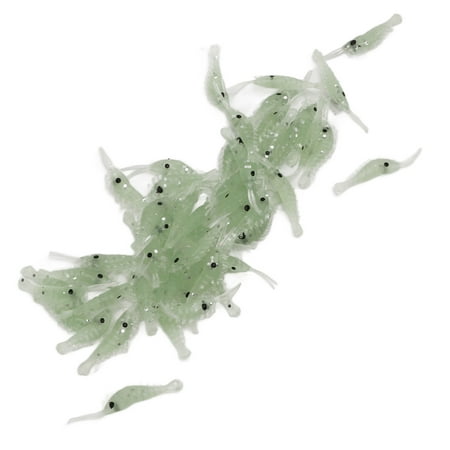 50pcs 3cm Luminous Fishing Lures Silicone Soft Shrimp Simulation Lure Bait Tackle for Saltwater Freshwater