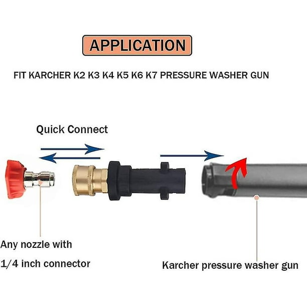 Pressure Washer Gun Adapter With 1/4'' Female Quick Connect Fitting